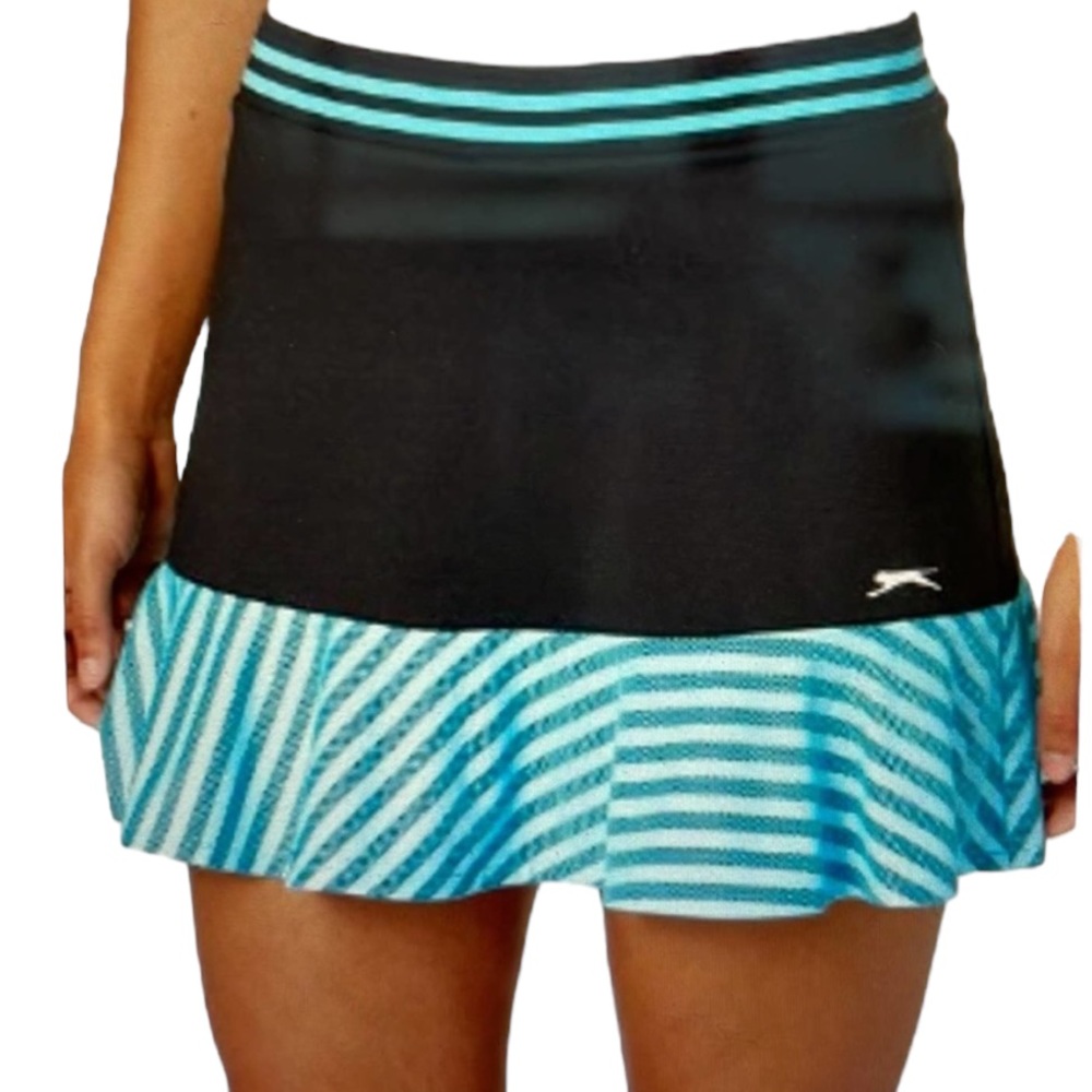 Slazenger “City Lights” Knit Printed Ruffle Golf Tennis Skort (A)